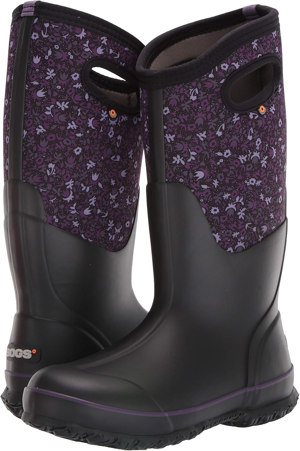 | BOGS Women's Classic Tall Freckle Flower Waterproof Rain Boot | Mid-Calf