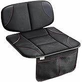 Siivton Car Seat Protector for Kids, Anti-Slip Design, Thick Padding, Prevents Seat Marks, 2 Storage Pockets for Toys & Snack