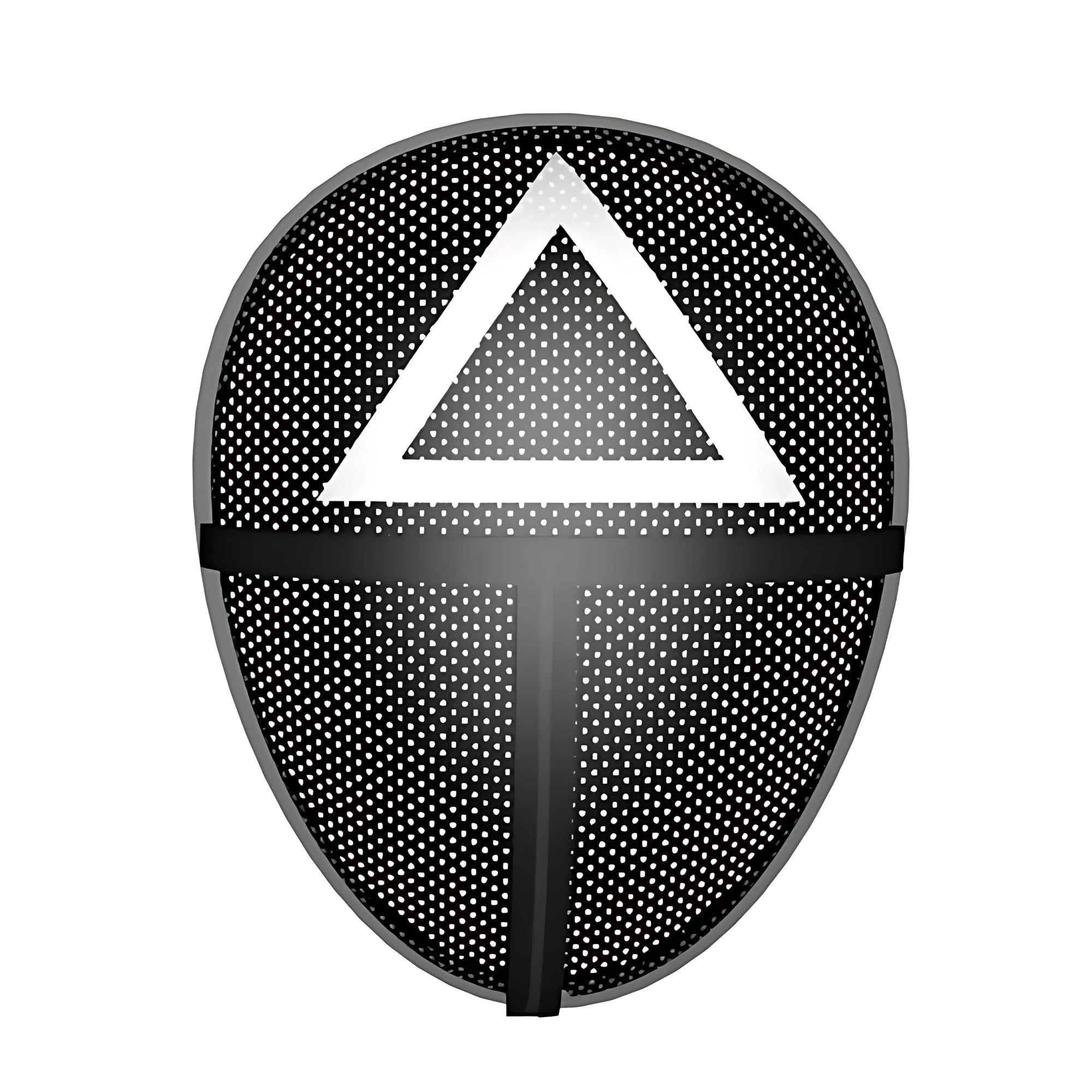 Omana Game Mask, Guard Costume Masked Man Game 2021, Halloween Party Cosplay Mask for adults, Horror Fun TV Show Character (Triangle) — image 1