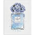 Stupell Industries Blue Flowers Perfume Bottle Watercolor Canvas Wall Art, 16x20, Multicolor