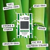 The Cheeky Panda Disposable Paper Cocktail Straws Black 250 Pack Bamboo view 7