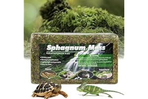 Eglagen 100QT (28oz) Sphagnum Moss for Reptiles and Plants, Live Moss for Terrarium Supplies, Reptile Moss for Leopard Gecko, Ball Python Tank Accessories, Frog, Chameleon, Snake, Tortoise Habit