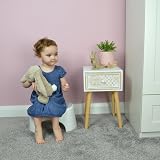 Shnuggle Sturdy Step Stool Non-Slip Kids Bathroom White Grey view 3