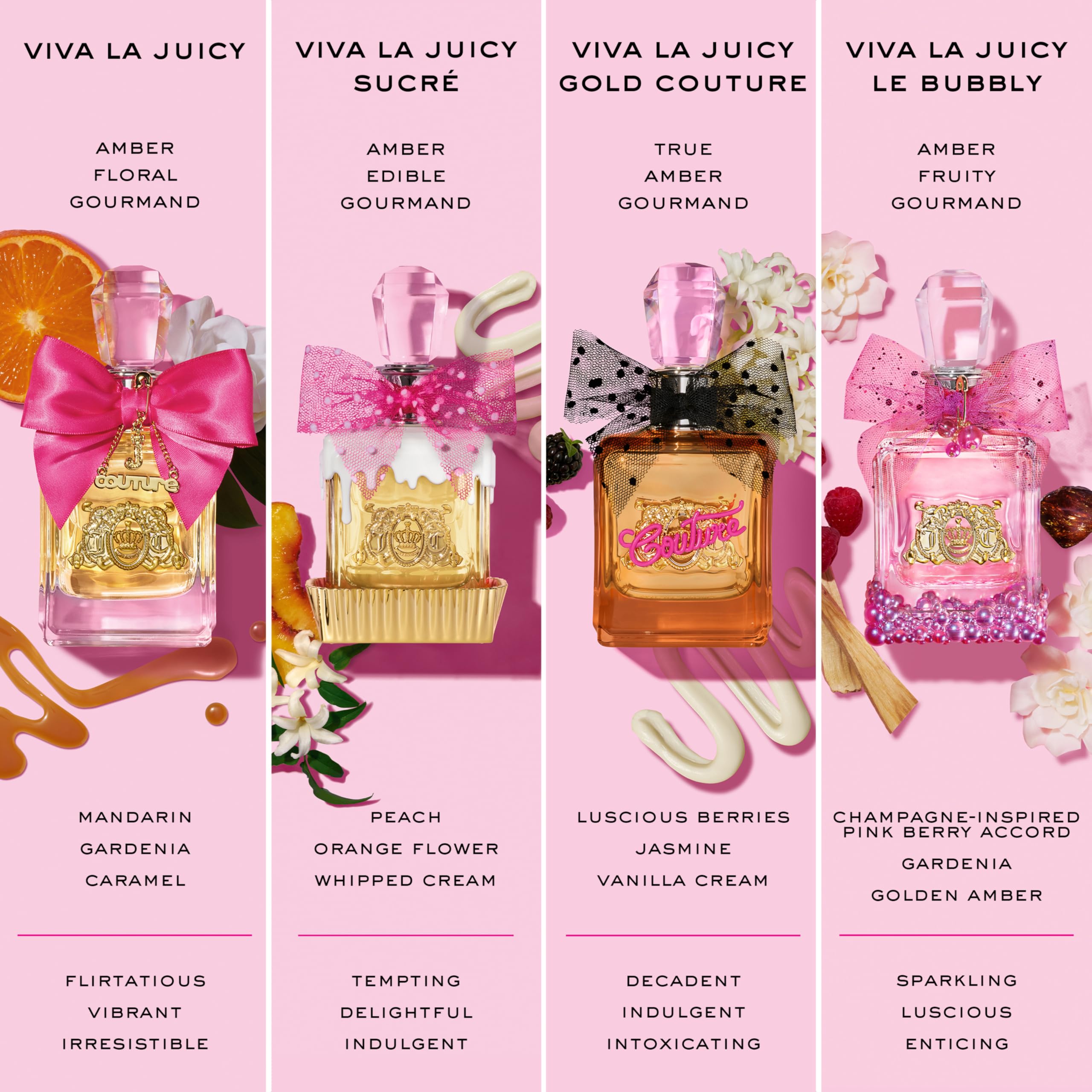Juicy Couture Viva La Juicy Eau De Parfum Spray, Women's Perfume with Notes of Mandarin, Gardenia & Caramel, Floral & Sweet, Gift for Her