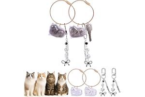 Arrozon Cat Hair Memorial Capsule Keychain 4Pack, Transparent Pet Fur Keepsake Bottle with Secure Closure, Portable Design for Cat & Dog Hair, Whiskers, Memory Gift for Pet Lovers
