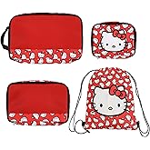 Bioworld Hello Kitty Faces 4-Piece Packing Cube & Laundry Bag Set