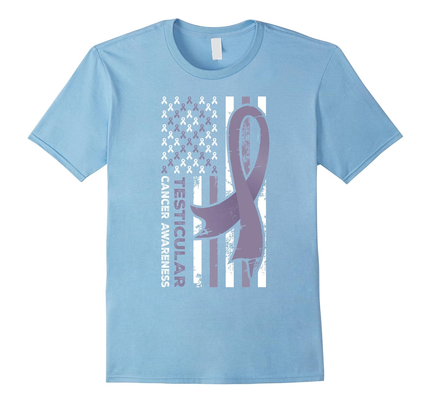 American Flag TESTICULAR Cancer Awareness T-Shirt-CL – Colamaga