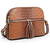 Dasein Women Tassel Zipper Pocket Crossbody Bag Shoulder Purse Fashion Travel Bag with Multi Pockets