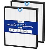 Vital 200S Air Purifier Filter 2 Pack - H13 True HEPA & Activated Carbon Replacement Filter Compatible with Levoit Vital 200S and Vital 200S-P, Model Vital 200S-RF (White)