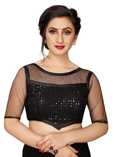 Womens Free Size Silk Sequence Work Blouse