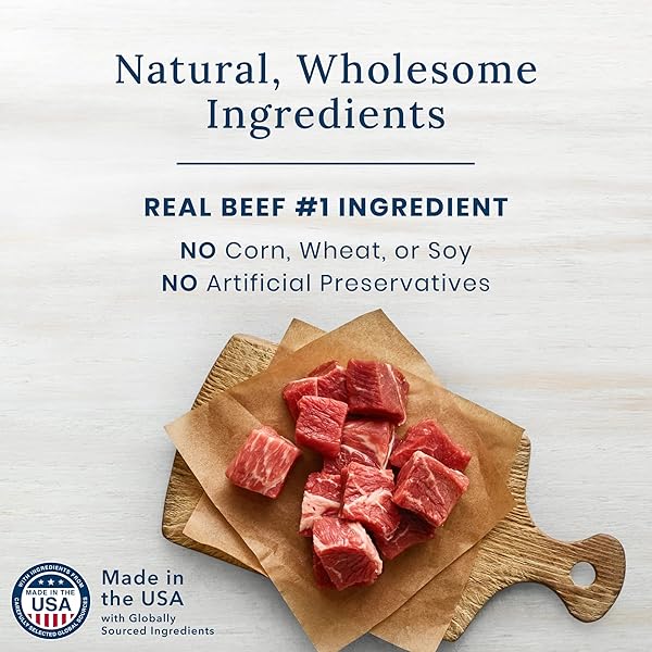 BLUE BUFFALO NUDGES JERKY CHEWS NATURAL DOG TREATS SMALL BREED, BEEF, 10OZ BAG
