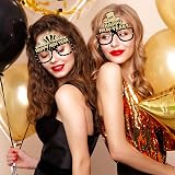 Pejlnd 6Pcs New Year 2026 Party Glasses Gold Black Photo Booth Props Adults view 7