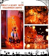 cshare Halloween LED Fairy Lights 50LED 5m Orange Fall Decor Battery Powered view 4