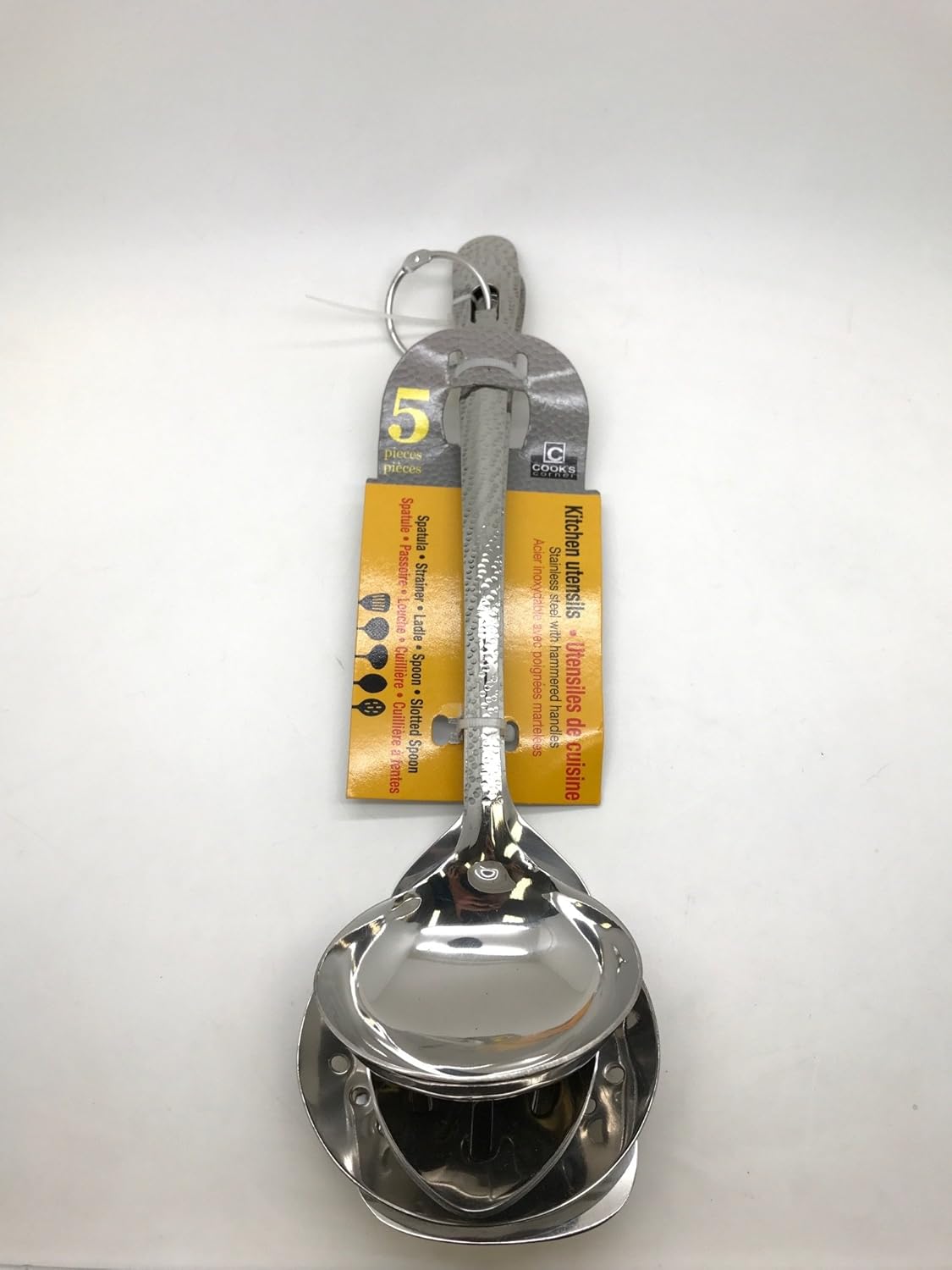 Amazon Com Cook S Corner 5 Piece Hammered Stainless Steel Kitchen