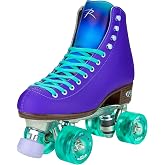 Riedell Women's Orbit Roller Skate Outdoor Quad High-Top | Adult Quad Skates, 57mm Outdoor Wheels, ABEC-5 Bearings, Aluminum Plate, High-Top Vinyl Boot, Adjustable Toe Stopper