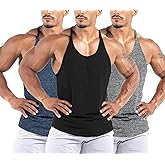 Men's Bodybuilding Stringer Tank Tops Workout Gym Shirt Y-Back Muscle Fitness Athletic Stretch Quick Dry Top