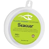 Seaguar Fluoro Premier Saltwater Fishing Line Shock Leader, 100% Fluorocarbon, Multiple Sizes