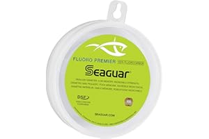 Seaguar Fluoro Premier Saltwater Fishing Line Shock Leader, 100% Fluorocarbon, Multiple Sizes