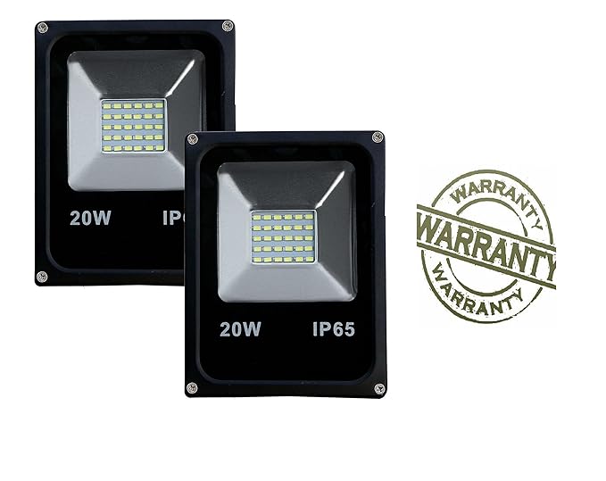 20 WATT Led Flood Light Outdoor Light IP6667 Ultra Slim 2 Year warrantty - Pack of 2