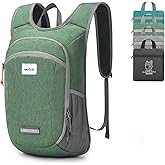 HALOVIE Small Hiking Backpack 10L Packable Lightweight Daypack Foldable Travel Back Pack for Women Men(Green)