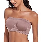 Curyon Women‘s Underwire Strapless Multiway Bra Bandeau Seamless Supportive Bras Non Padded Top