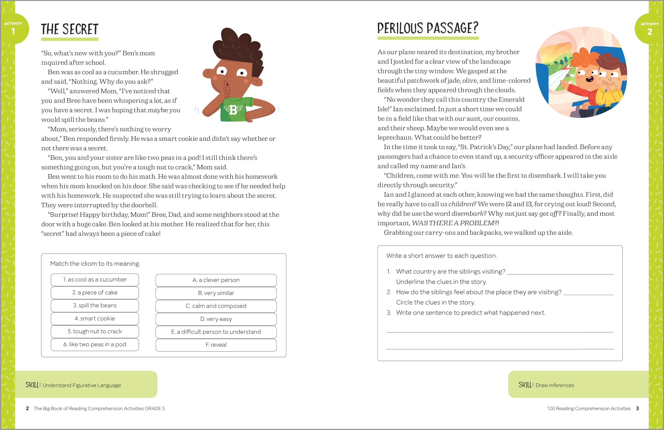 The Big Book of Reading Comprehension Activities, Grade 5: 100 Activities for After-School and Summer Reading Fun