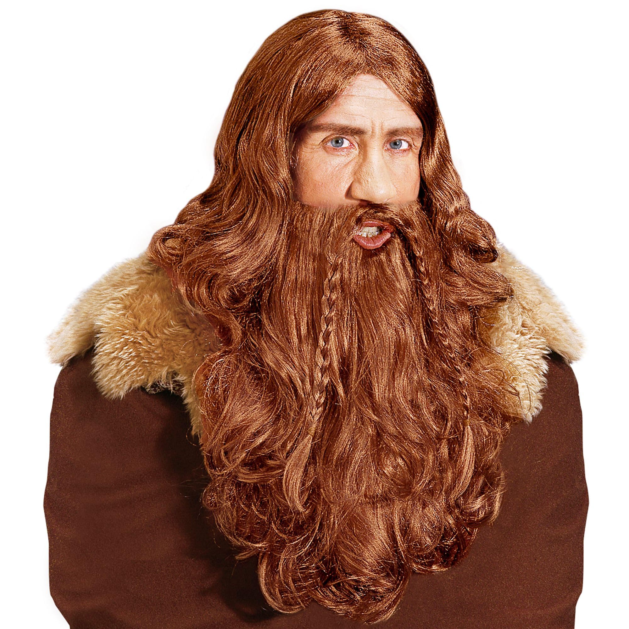 Viking withMaxi Beard Moustache Wig for Hair Accessory Fancy Dress