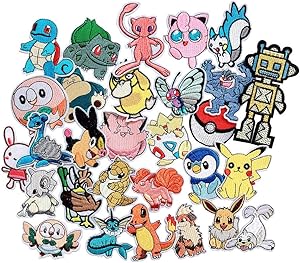Anrher 30pcs Cartoon Patches Mixed Iron On Embroidered Applique Sew on Patch DIY Clothing Craft Decoration Accessories