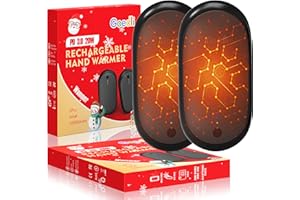 GOEDLI AI Hand Warmers Rechargeable 2 Pack, 12000mAh Electric Hand Warmers, AI Smart Chips 24Hrs Long Safe Heat, QC 3.0, Portable Pocket Heater, Gifts for Christmas, Outdoor, Hunting, Camping Accessories