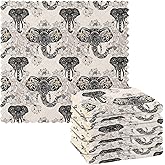 SUABO 6 Pack Dish Cloths for Washing Dishes, Elephant Head Dish Towel Rags Hand Towels for Kitchen Cleaning Counters