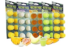 EXOTIC NUTRITION Nectar Pods (Variety 5 Pack) - Calcium-Fortified Jelly Fruit Treat - Sugar Gliders, Marmosets, Squirrels, Parrots, Cockatiels, Parakeets, Birds, Hamsters, Day Geckos, Kinkajous & Other Small Pets…