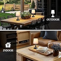 PARTPHONER Mini Cordless LED Table Lamp, 5200mAh
