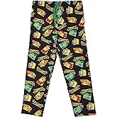 Teenage Mutant Ninja Turtles Character Squares Men's Black Sleep Pajama Pants