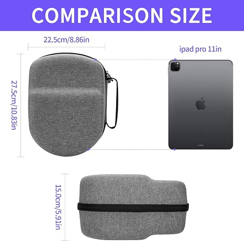 Bohconn Large Carrying Case For Meta Quest 3/Quest 3S, Hard Travel Case Compatible With Battery Head Strap, Controllers And Other Accessories, Portable Travel Bag For Oculus Quest 3S/Quest 3, Gray