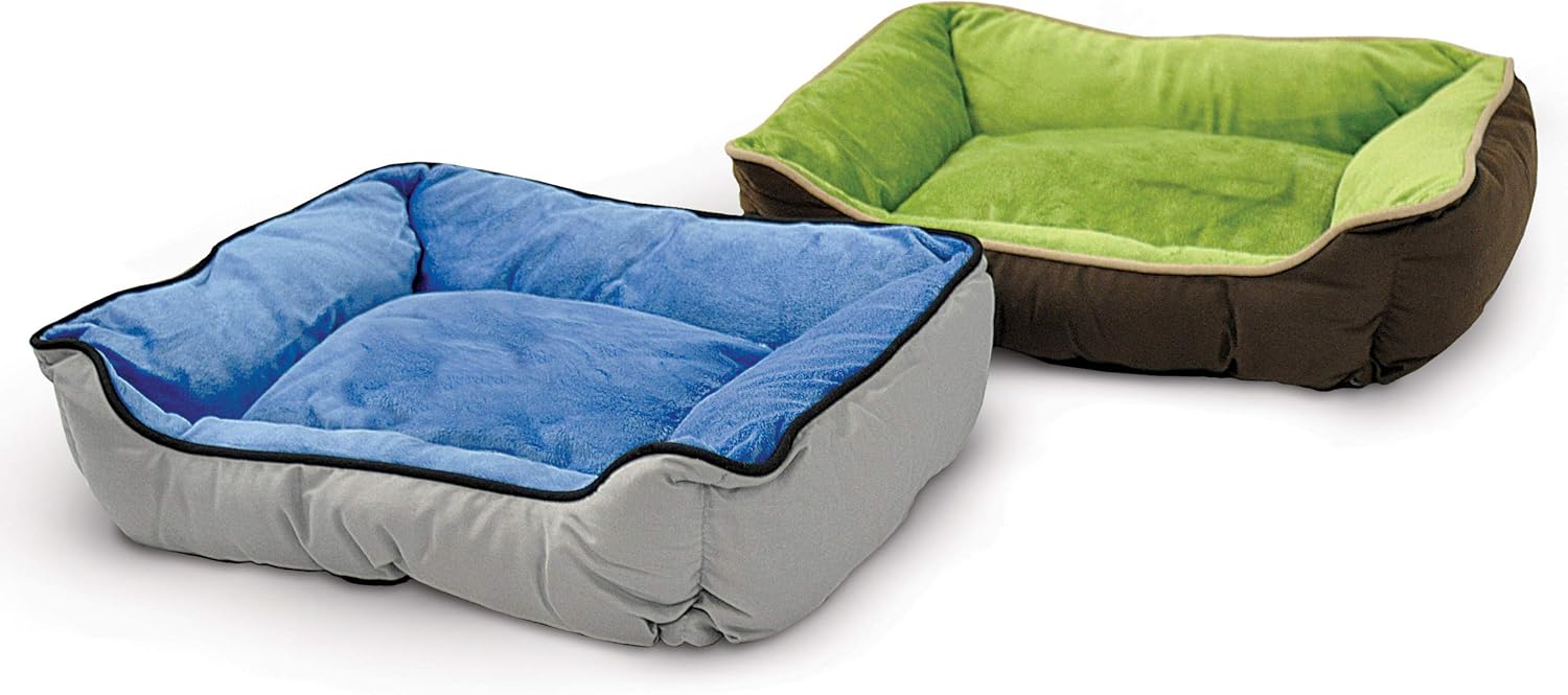 K&H Pet Products Self-Warming Lounge Sleeper Pet Bed Small Sage/Tan 16" x 20" : Pet Supplies