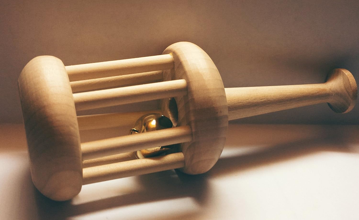 wooden bell rattle