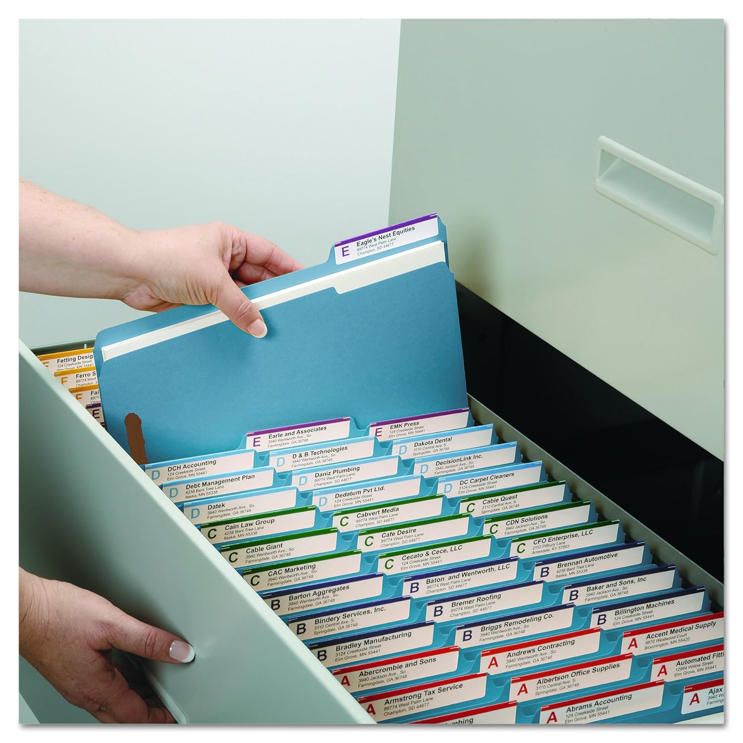 Letter Size 50 Per Box Smead Fastener File Folders Two Fasteners in