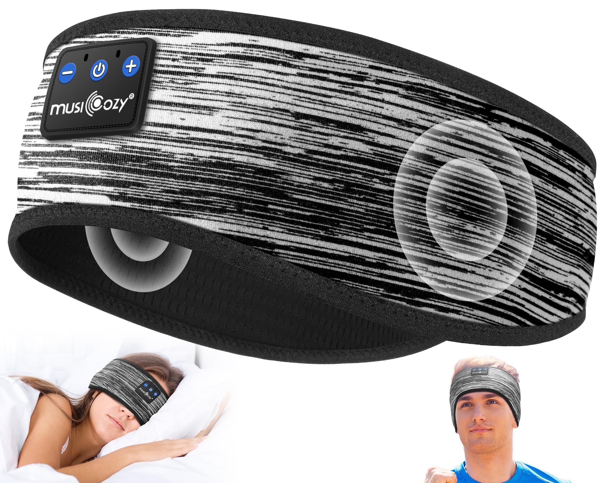 Photo 1 of MUSICOZY Sleep Headphones Bluetooth 5.4 Headband, Wireless Earphones Music Sleep Earbuds Sleeping Eye Mask with HD Stereo Speakers for Workout Running Travel Yoga, Ideal Gifts for Women Men