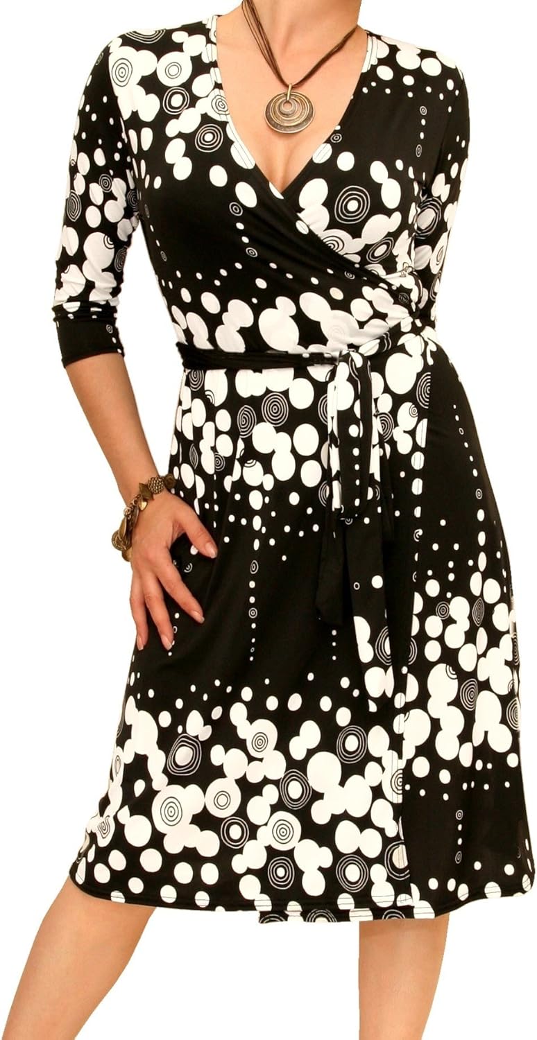 patterned wrap dress