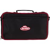 Berkley Jar Bait Folder, 16 Jars Not Included, Black and Red, Fishing Storage Soft Tackle Bag, Bait and Tackle Accessories Container for Anglers
