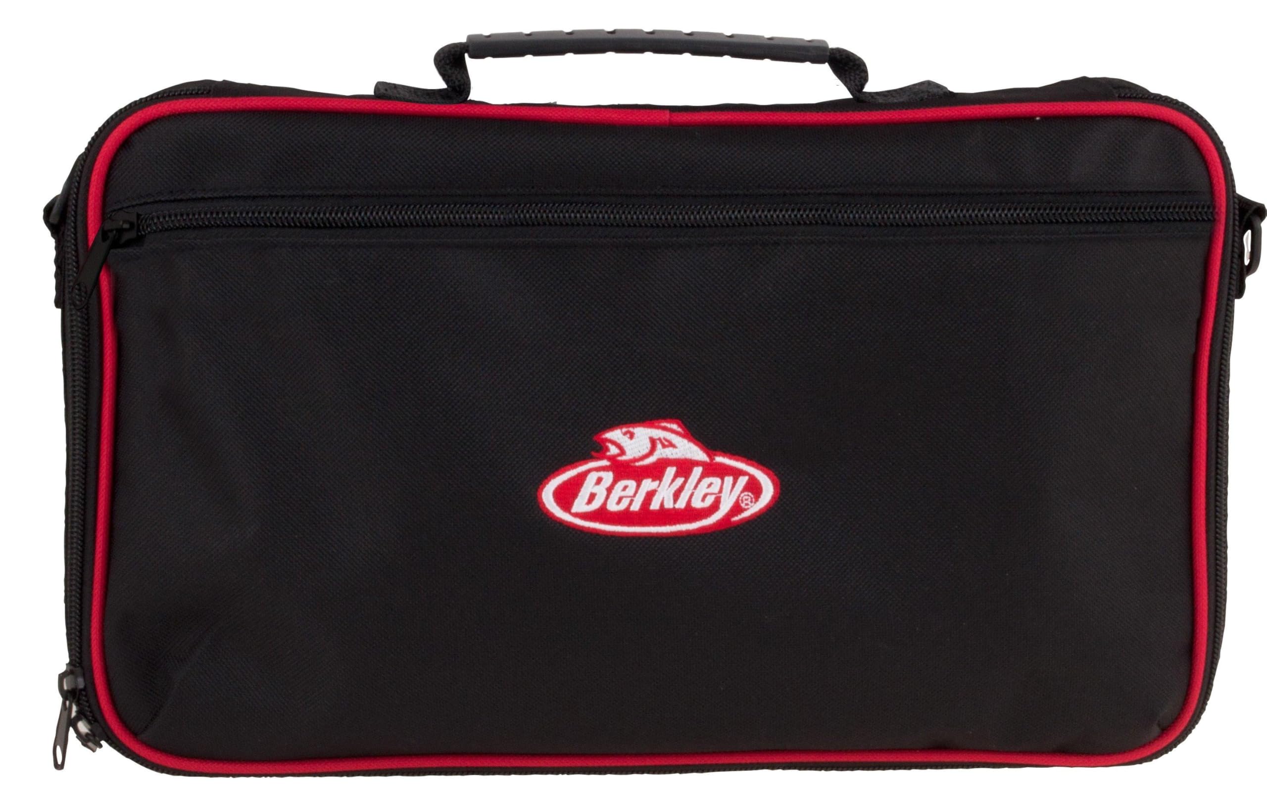 Berkley Jar Bait Folder, 16 Jars Not Included, Black and Red, Fishing Storage Soft Tackle Bag, Bait and Tackle Accessories Container for Anglers