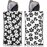 MoKo Squeeze Top Glasses Pouch, Portable Leather Soft Sunglasses Case Anti-Scratch Eyeglasses Bag Goggles Sleeve