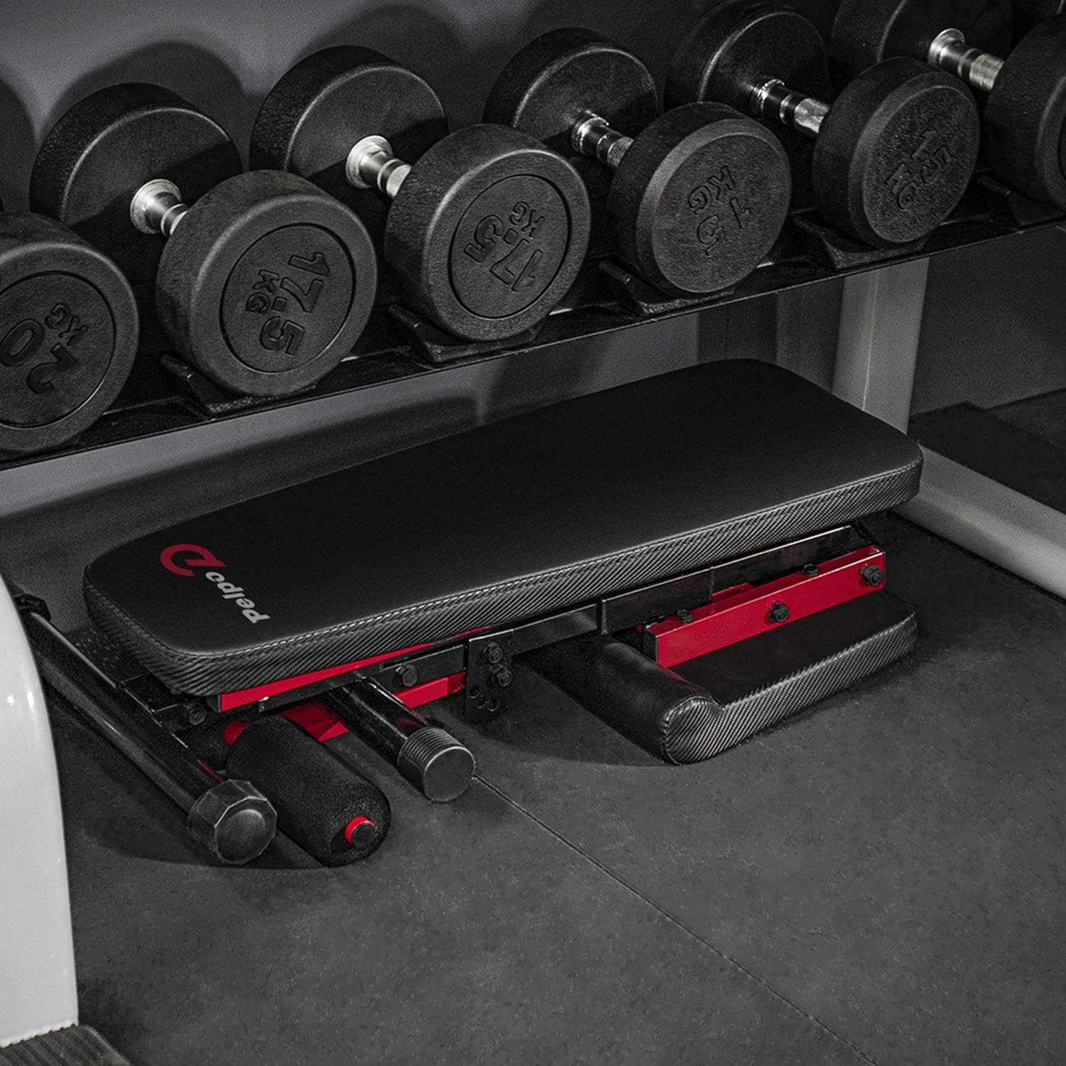 Pelpo Weight Bench for Full Body Workout, Strength Training Bench Press in Home Gym, Decline Incline Adjustable Utility Weight Bench with Fast Folding, Gray Frame : Sports & Outdoors