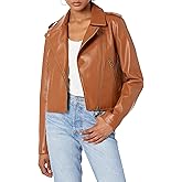 The Drop Women's Heather Faux Leather Moto Jacket