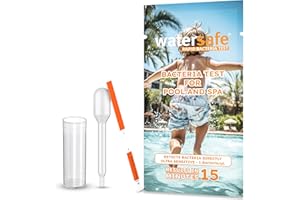 Pool and Spa Rapid Bacteria Test by Watersafe, Detects Down to 1 Bacteria/μL in 15 Minutes, Including E. coli and Salmonella. Single Test.