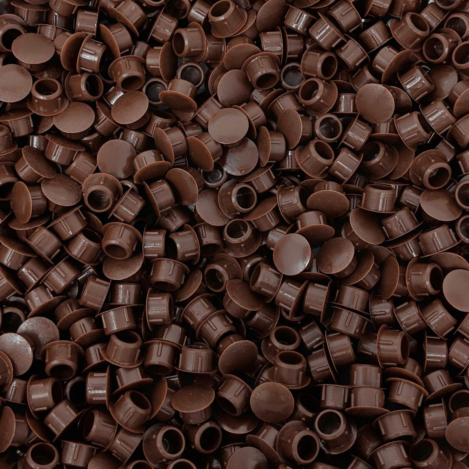 M10 Plastic Hole Plugs (Pack of 25, Brown) - Made in Germany