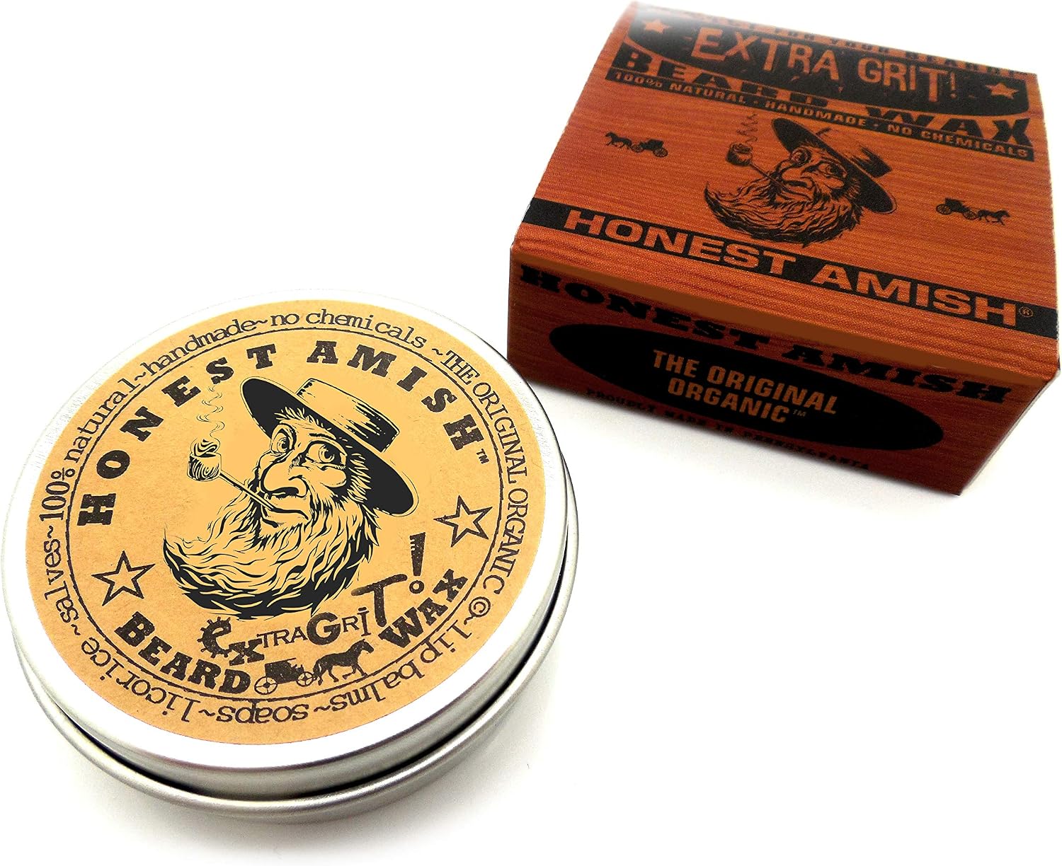 Honest Amish Extra Grit Beard Wax - All Natural and Organic - Hair Paste and Hair Control Wax, No Color, 57 g (Pack of 1) - Image 4