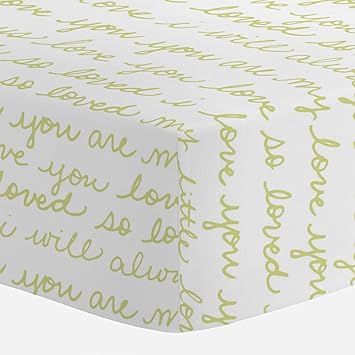 light green crib sheet