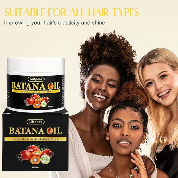 BATANA OIL FOR HAIR GROWTH，100% NATURAL RAW BATANA OIL FROM HONDURAS BATANA HAIR GROWTH OIL PREVENT HAIR LOSS, ELIMINATES SPLIT ENDS FOR MEN & WOMEN 5OZ