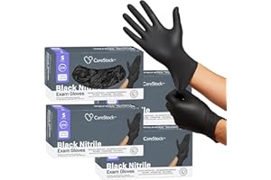 CareStock Black Nitrile Gloves Small [250 Count] – 2 mil Thin Disposable Latex-Free Exam Gloves for Medical, Cleaning, Cooking, Food Prep – Ultra-Strong with Slip-Resistant Textured Grip